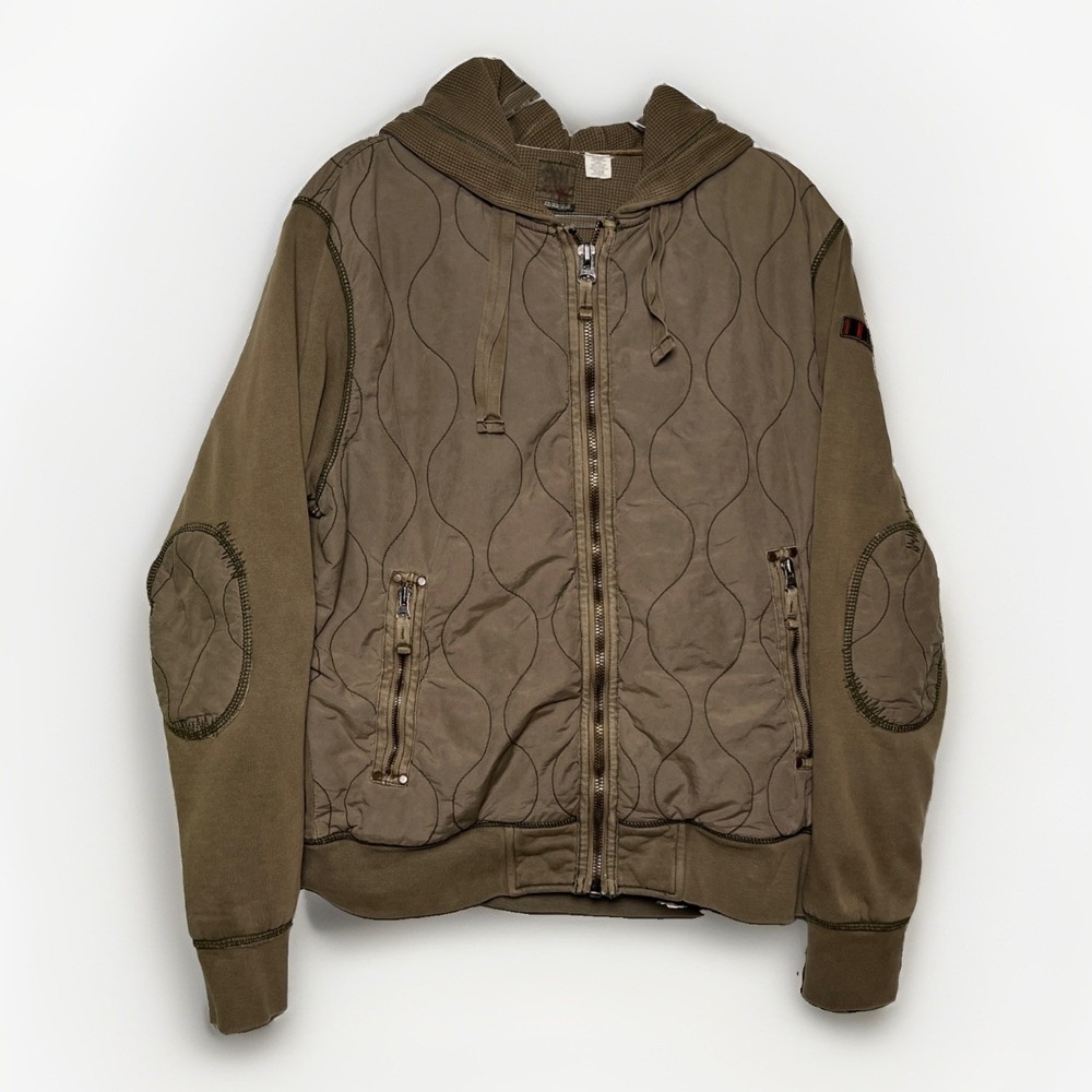Vintage Triple Five 555 Soul Essential Brown Quilted Jacket Men's Size L Y2K